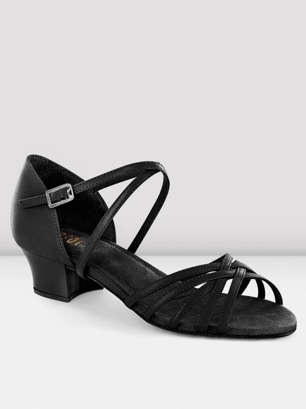 BLOCH women's leather annabella latin practice shoe in black size 8